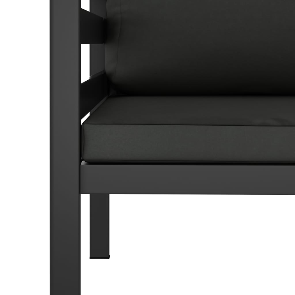 vidaXL Single Sofa with Cushions Aluminum Anthracite