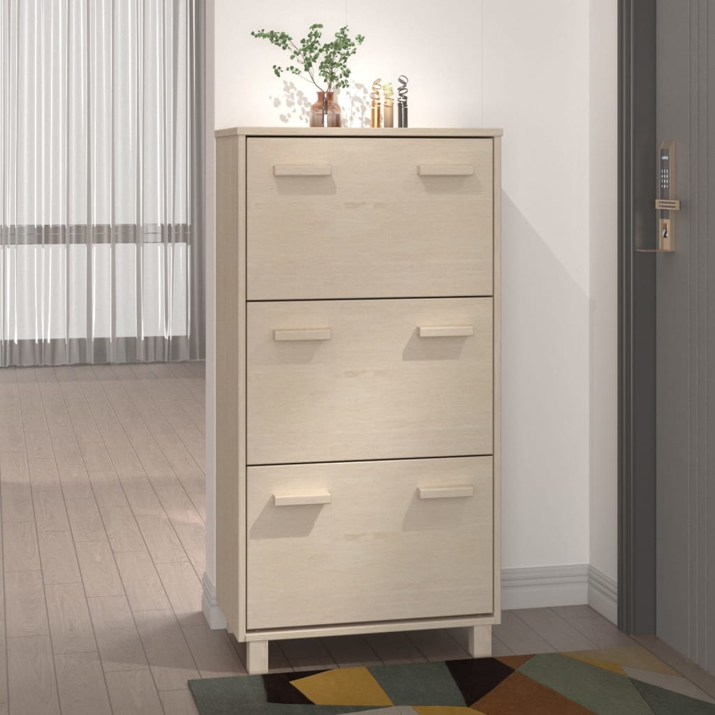 vidaXL Shoe Cabinet Shoe Organizer Storage with 3 Flip Drawers Hall Cabinet