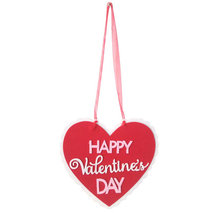 Valentine'S Day Signs Love Heart Shape Hanging Decor Doorplate-Happy Sign Front Door Valentines Decorations for the Home