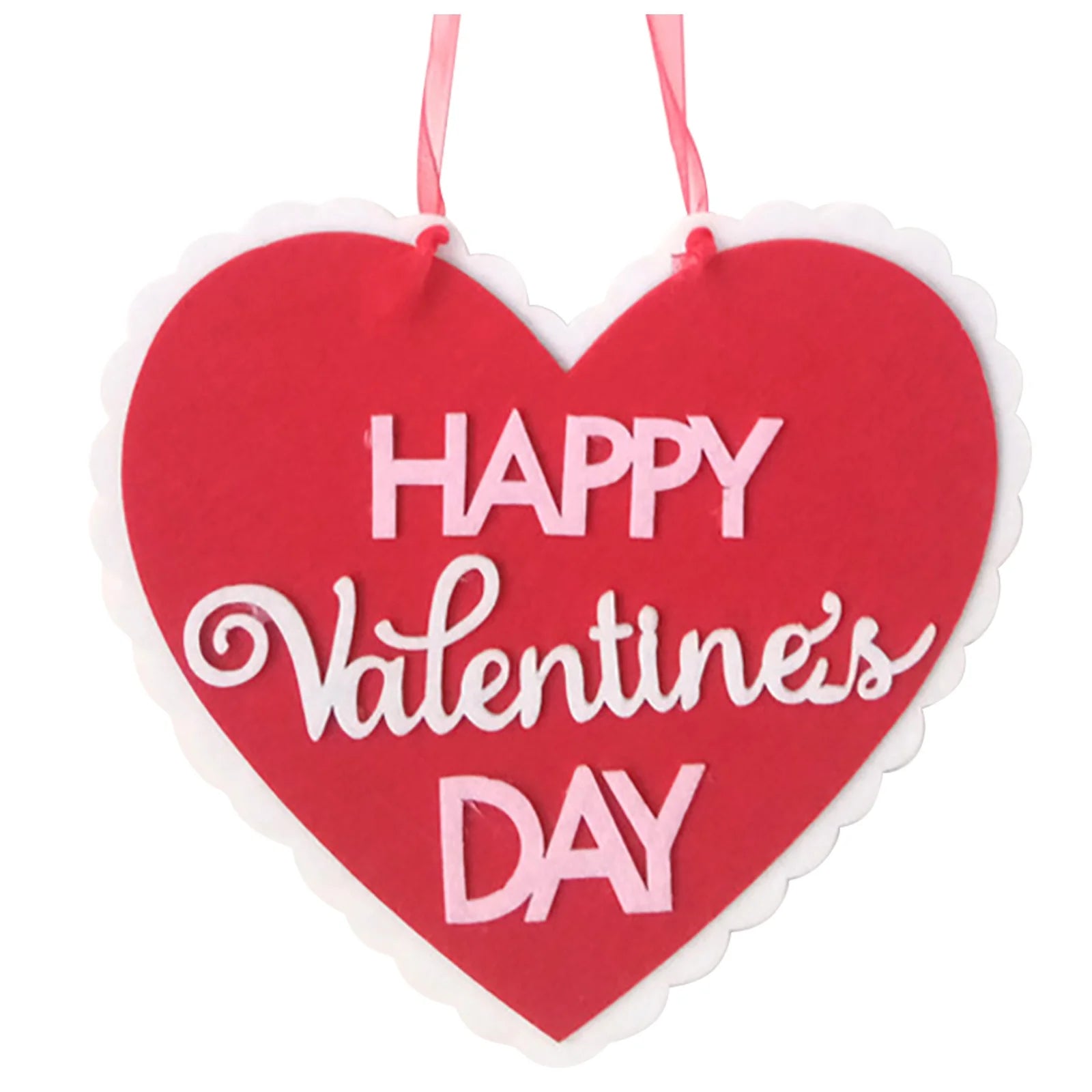 Valentine'S Day Signs Love Heart Shape Hanging Decor Doorplate-Happy Sign Front Door Valentines Decorations for the Home