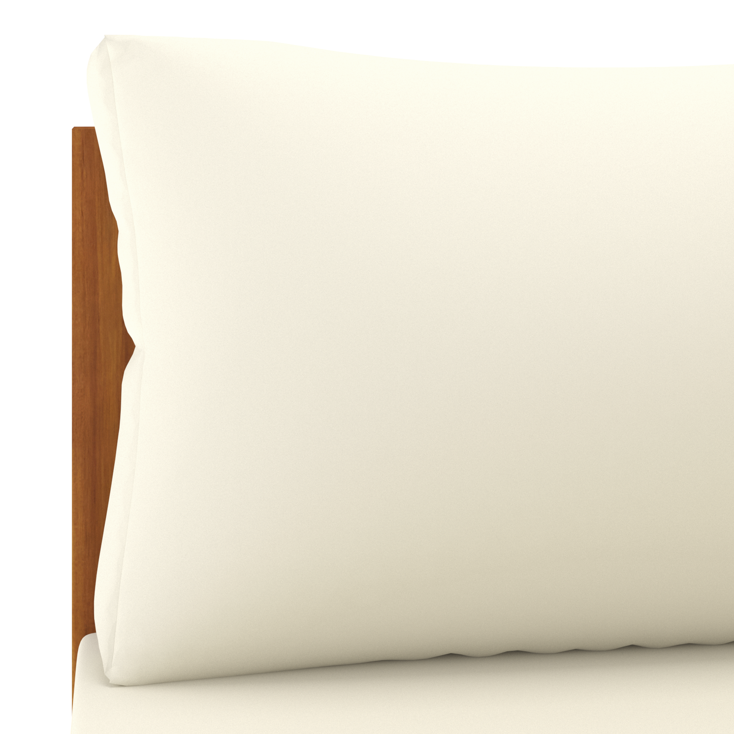 vidaXL 2 Piece Sofa Set with Cream White Cushions Solid Acacia Wood