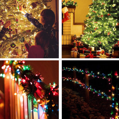 Haili 108FT Color Changing Christmas Lights, 300 LED Christmas Lights Outdoor, UL Certified 9 Lighting Modes for House Christmas Decoration, Christmas Tree Lights with Timer Remote