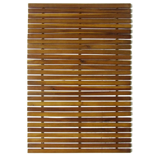 vidaXL Bathmat with Rubber Backing Bath Runner Bathroom Mat Acacia Hardwood