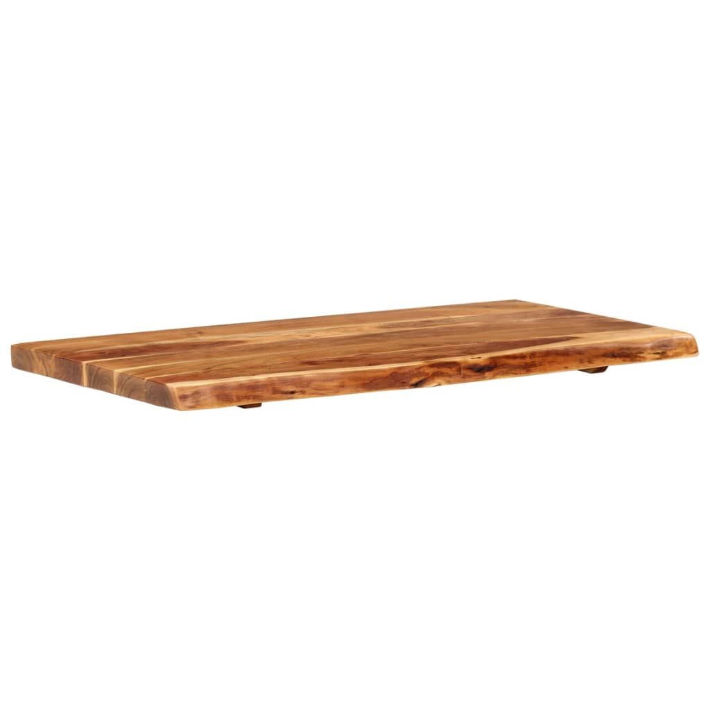 vidaXL Bath Counter Top Wooden Vanity Top with Live Edges Solid Wood Acacia