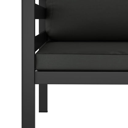 vidaXL Single Sofa with Cushions Aluminum Anthracite