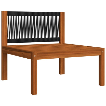 vidaXL Patio Middle Sofa with Cushions Solid Acacia Wood