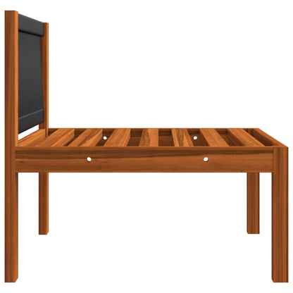 vidaXL Patio Middle Sofa with Cushions Solid Acacia Wood