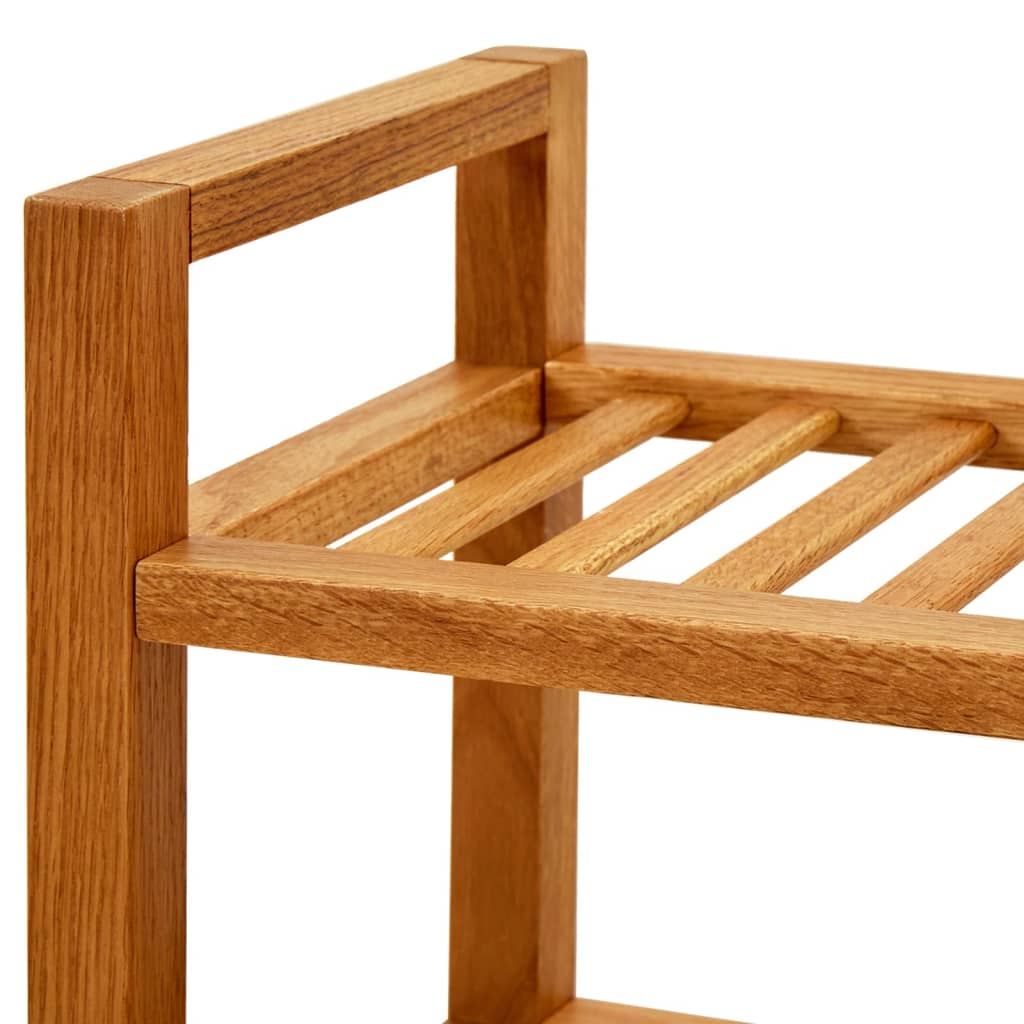 vidaXL Shoe Rack Shoe Storage Organizer Shoe Shelf for Closet Solid Oak Wood