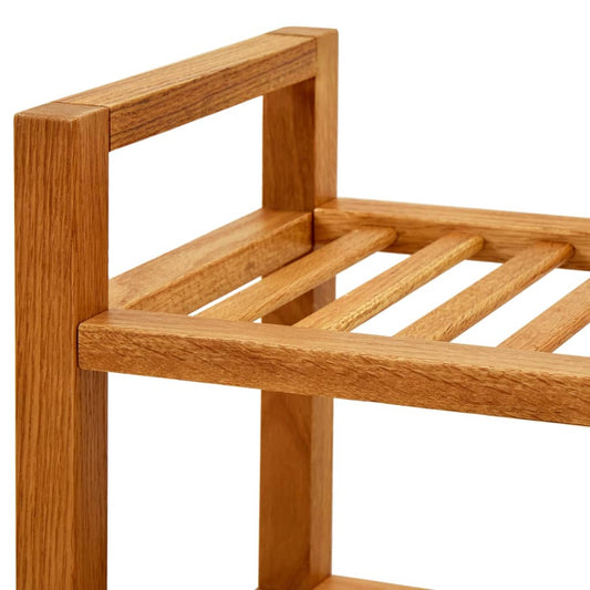 vidaXL Shoe Rack Shoe Storage Organizer Shoe Shelf for Closet Solid Oak Wood