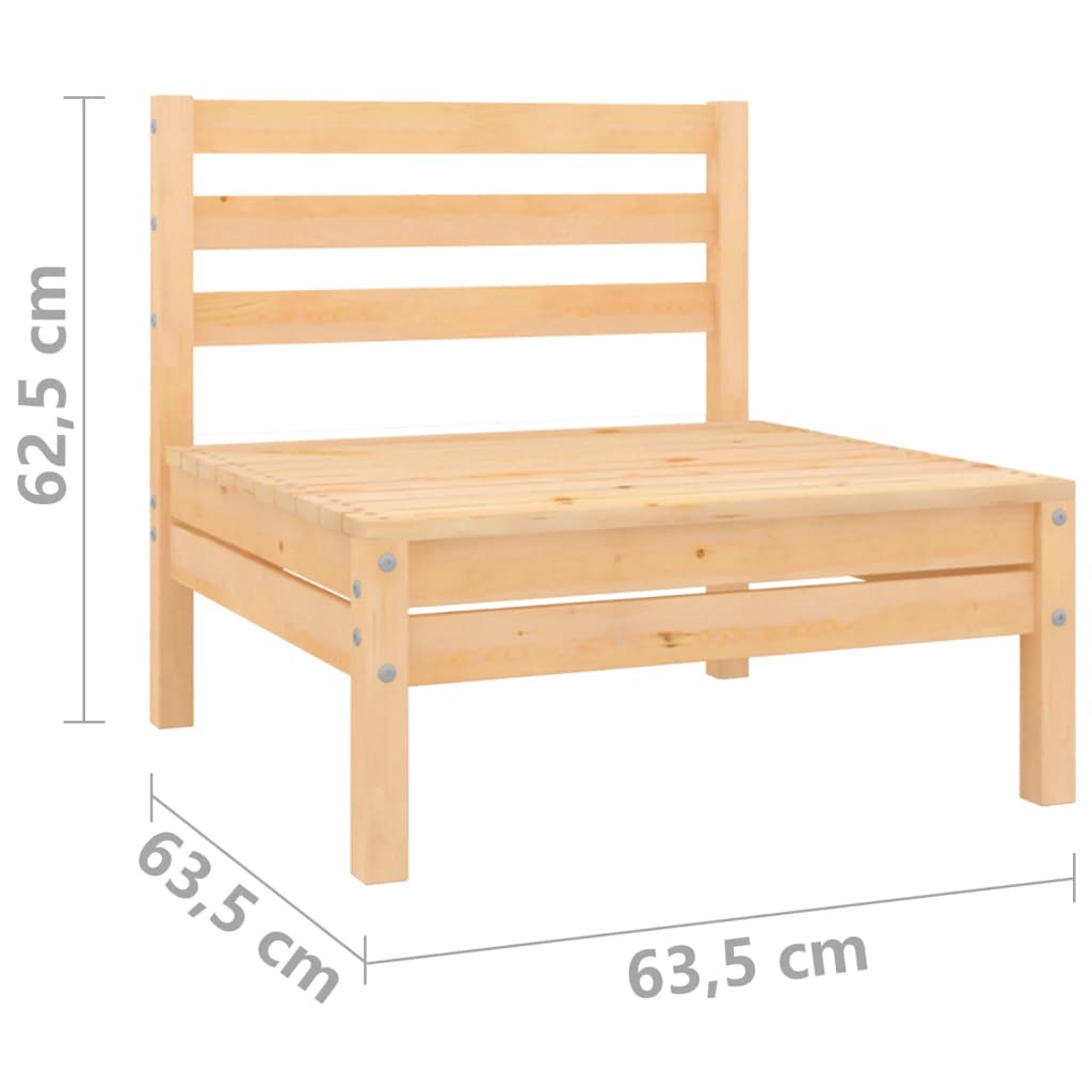 vidaXL Solid Wood Pine Patio 2-Seater Sofa Outdoor Furniture Multi Colors