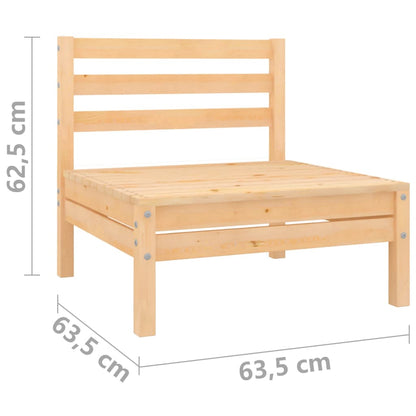 vidaXL Solid Wood Pine Patio 2-Seater Sofa Outdoor Furniture Multi Colors