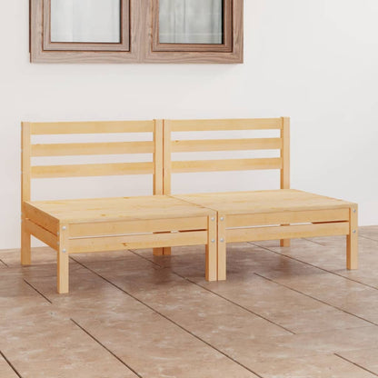 vidaXL Solid Wood Pine Patio 2-Seater Sofa Outdoor Furniture Multi Colors