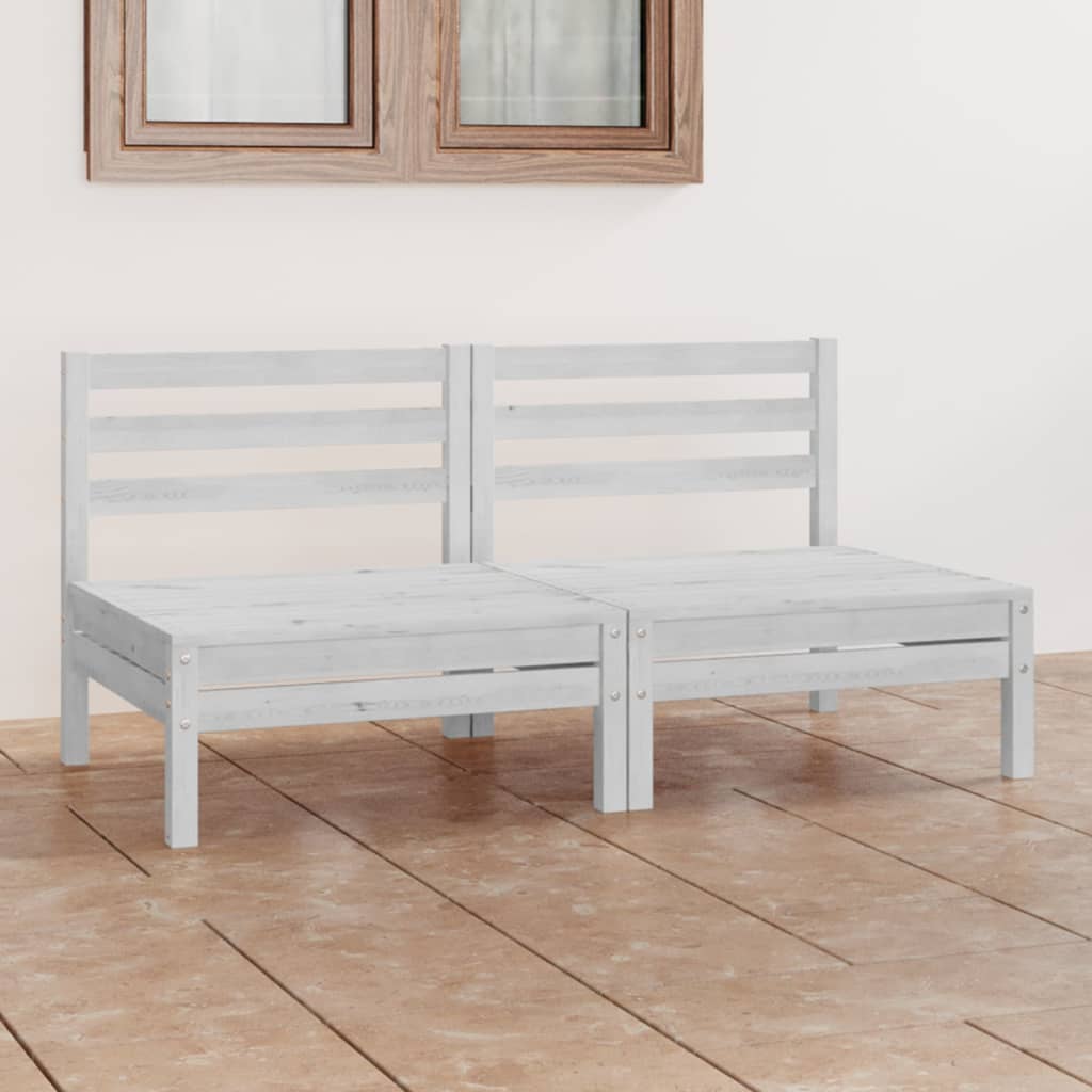 vidaXL Solid Wood Pine Patio 2-Seater Sofa Outdoor Furniture Multi Colors