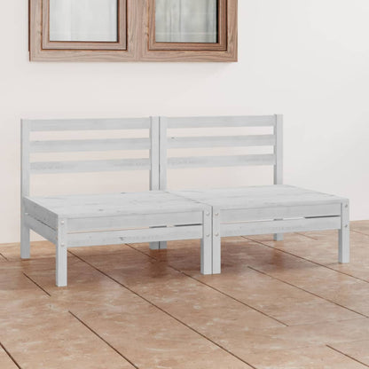 vidaXL Solid Wood Pine Patio 2-Seater Sofa Outdoor Furniture Multi Colors