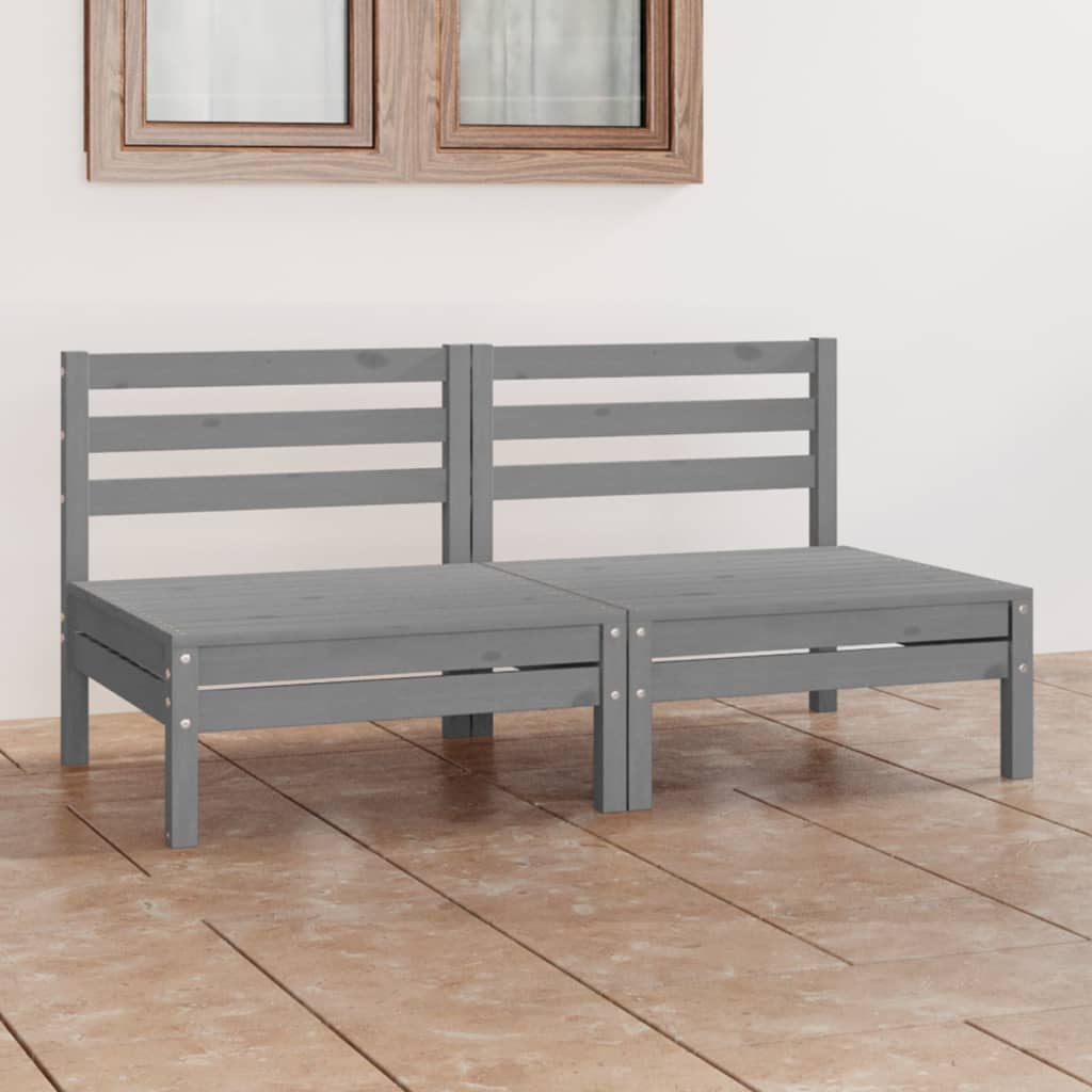 vidaXL Solid Wood Pine Patio 2-Seater Sofa Outdoor Furniture Multi Colors