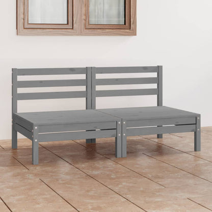 vidaXL Solid Wood Pine Patio 2-Seater Sofa Outdoor Furniture Multi Colors