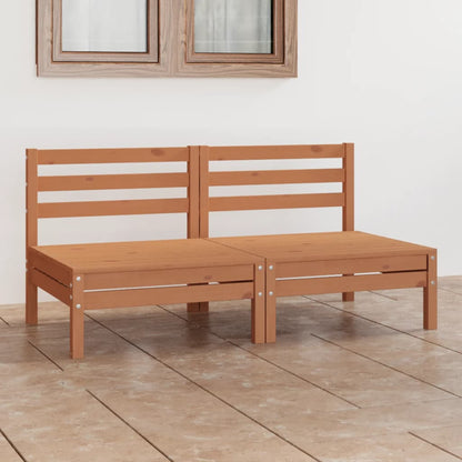 vidaXL Solid Wood Pine Patio 2-Seater Sofa Outdoor Furniture Multi Colors