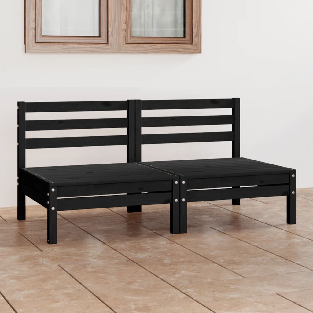 vidaXL Solid Wood Pine Patio 2-Seater Sofa Outdoor Furniture Multi Colors