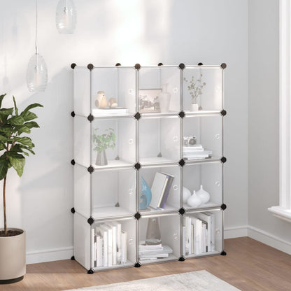 vidaXL Storage Cube Organizer with Cubes Stackable Organizer Modular Shelf PP