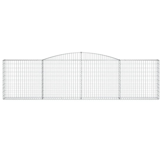 vidaXL Arched Gabion Baskets 8 pcs 157.5"x11.8"x39.4"/47.2" Galvanized Iron