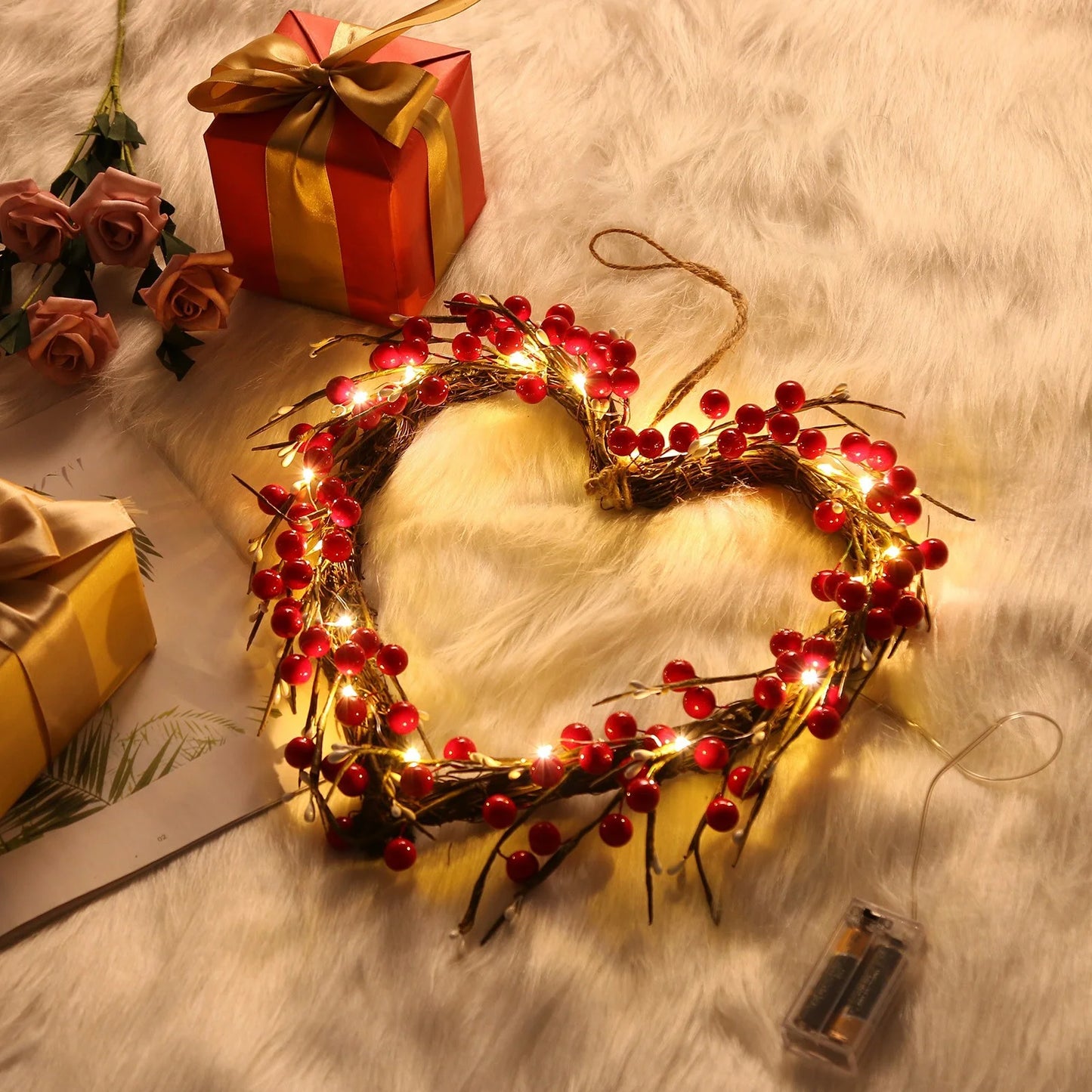 2D Flat Printing Valentines Day Sign Spread Love This Valentine'S Day with a Gorgeous Wooden Hanging Plaque: the Gift for Your Sweetheart