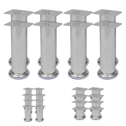 vidaXL Sofa Legs Furniture Leg Round Sofa Feet Sofa Trestles 8 pcs Chrome